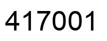 Number 417001 black image