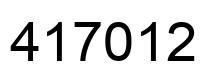 Number 417012 black image