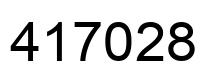 Number 417028 black image