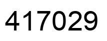 Number 417029 black image