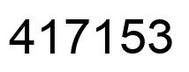 Number 417153 black image