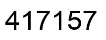 Number 417157 black image