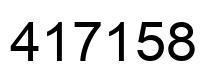 Number 417158 black image
