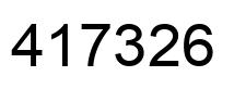 Número 417326 imagen negro
