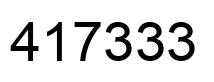 Número 417333 imagen negro