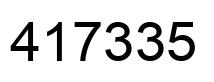 Número 417335 imagen negro
