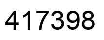 Número 417398 imagen negro