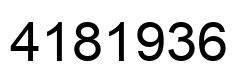 Number 4181936 black image