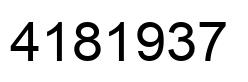 Number 4181937 black image
