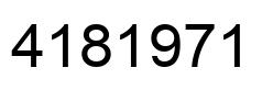 Number 4181971 black image