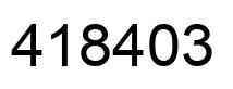 Number 418403 black image