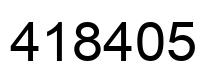 Number 418405 black image