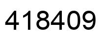 Number 418409 black image