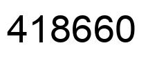 Number 418660 black image