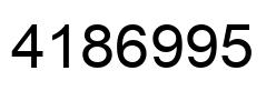 Número 4186995 imagen negro