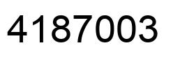 Número 4187003 imagen negro