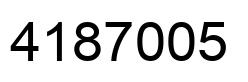 Número 4187005 imagen negro