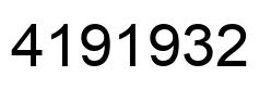 Number 4191932 black image