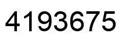 Number 4193675 black image