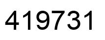 Number 419731 black image