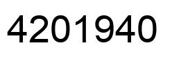 Number 4201940 black image