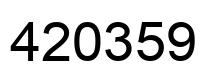 Número 420359 imagen negro