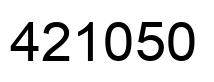 Number 421050 black image