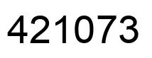 Number 421073 black image