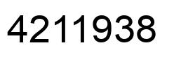 Number 4211938 black image