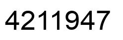Number 4211947 black image