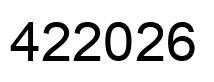Número 422026 imagen negro