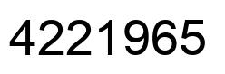 Número 4221965 imagen negro