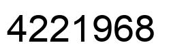 Número 4221968 imagen negro