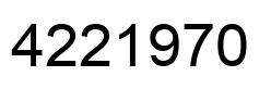Number 4221970 black image