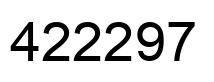 Number 422297 black image