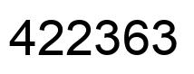 Número 422363 imagen negro