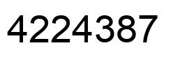 Number 4224387 black image