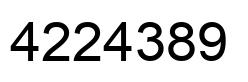 Number 4224389 black image