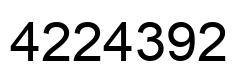 Number 4224392 black image