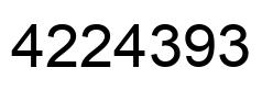 Number 4224393 black image