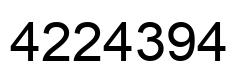 Number 4224394 black image