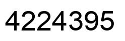 Number 4224395 black image
