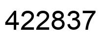 Número 422837 imagen negro