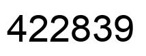 Número 422839 imagen negro