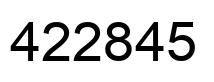 Number 422845 black image
