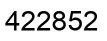 Number 422852 black image