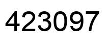 Number 423097 black image