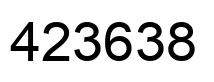 Number 423638 black image