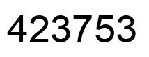 Number 423753 black image