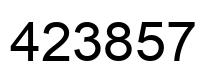 Number 423857 black image